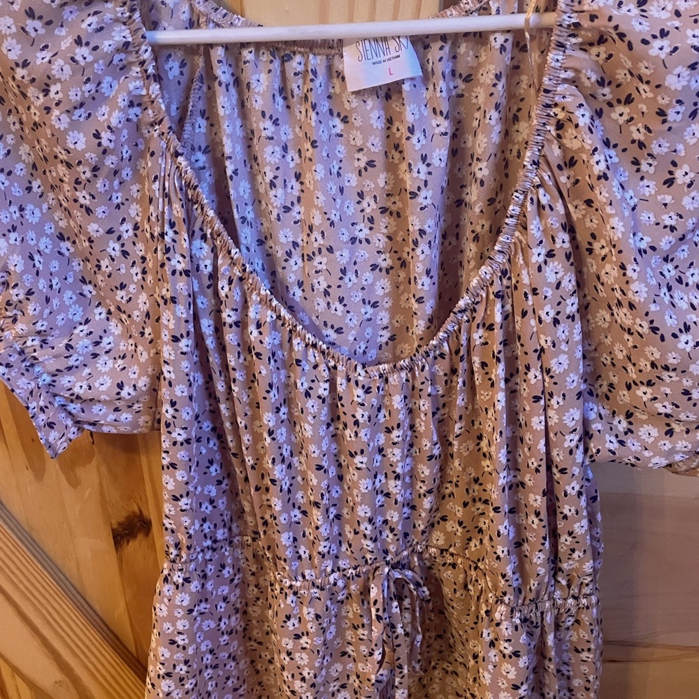 Floral Tan Women's Top